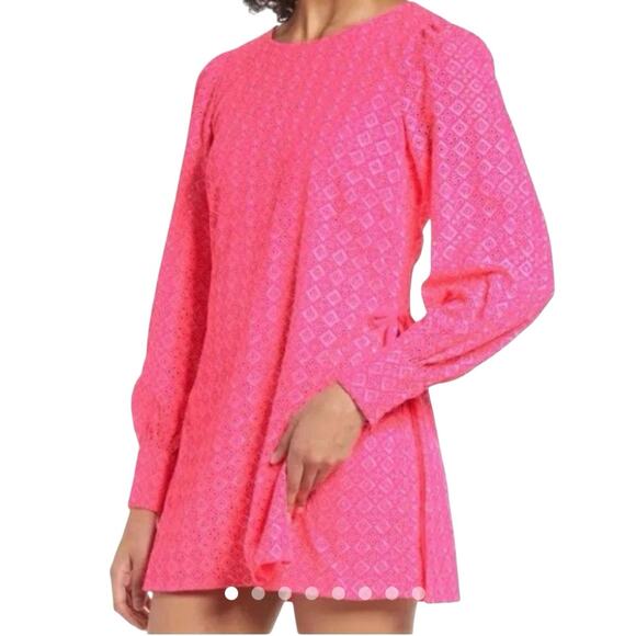 Lilly Pulitzer Fluorescent Neon Pink Aisha Romper Size 10 NWT Shorts Under Dress - Picture 9 of 16
